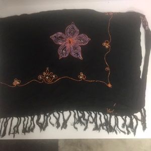 Stitched and Sequin Wrap Skirt